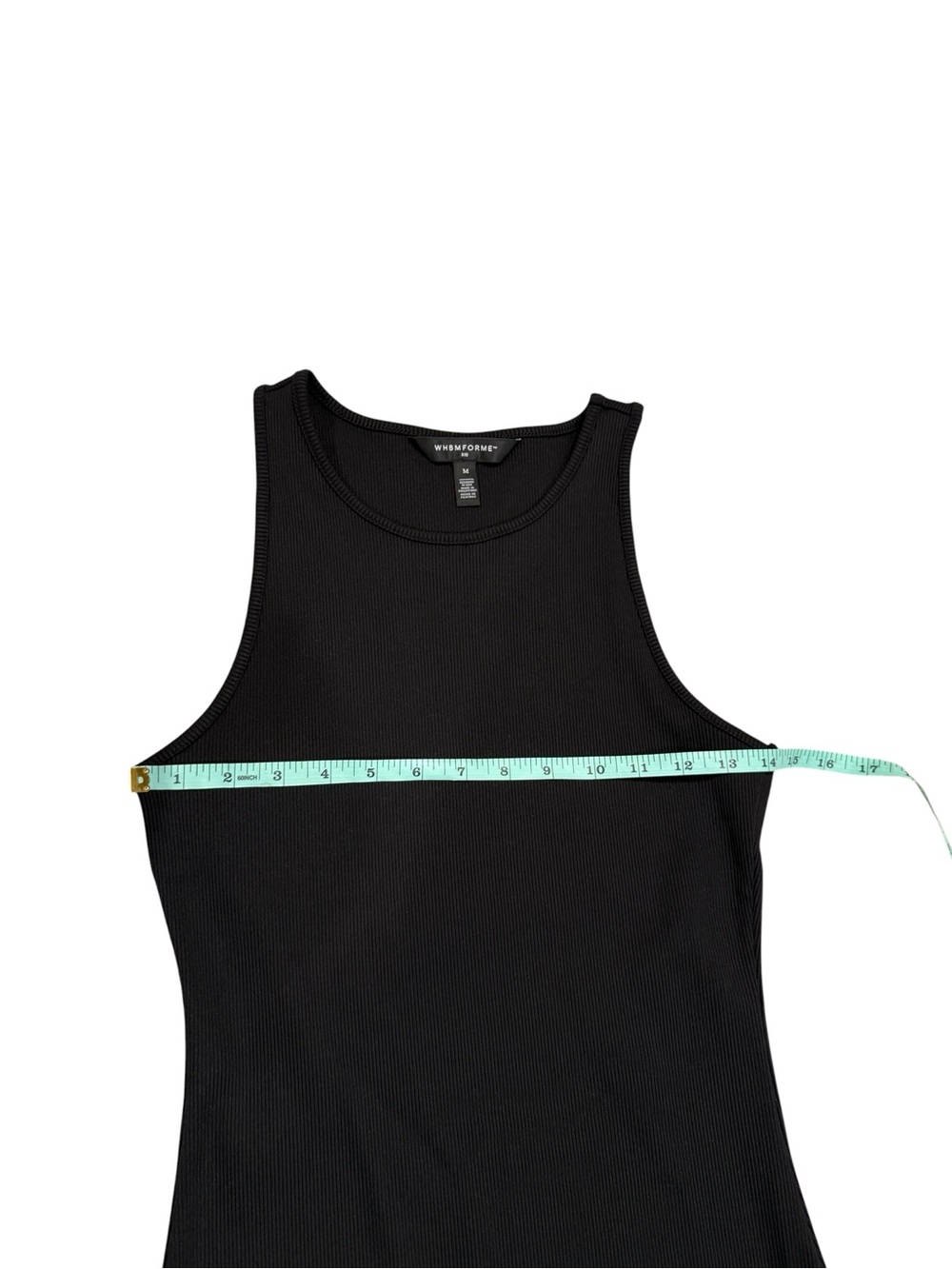 WHBM Forme Rib Sleeveless Midi Dress in Black - Picture 4 of 10